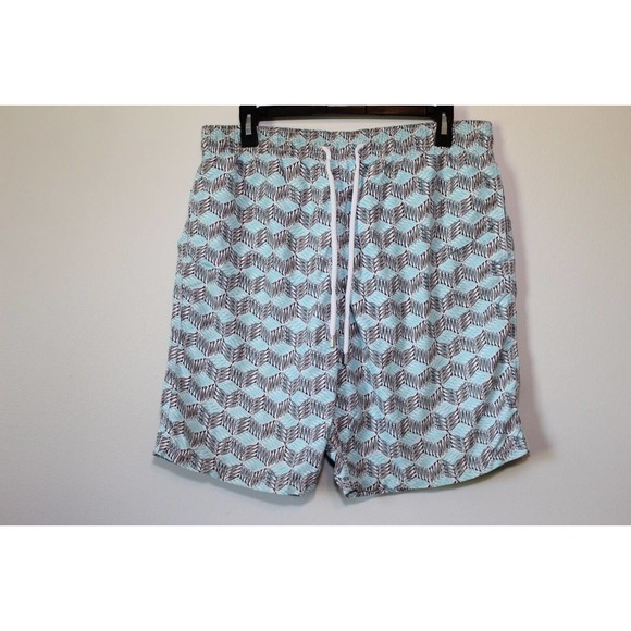 VILEBREQUIN Okoa Mini Fish Print Swim Shorts In Blue Men's Size XL H14835 - Picture 2 of 7